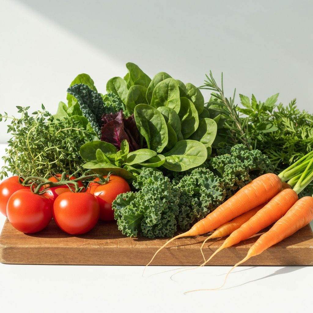 Fresh organic vegetables